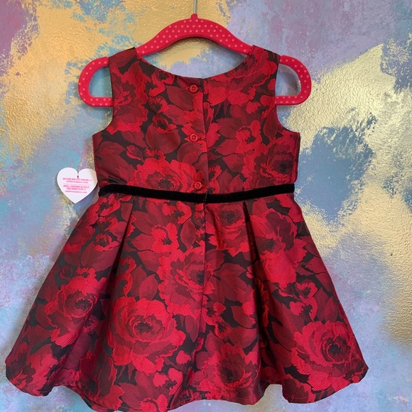 Rose Floral Red Dress - Picture 2 of 4